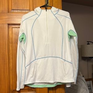 Light sun protective hooded sweatshirt. Medium. Perfect for exercise outside.